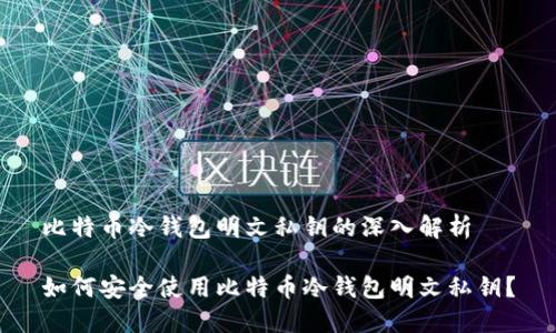 比特币冷钱包明文私钥的深入解析

如何安全使用比特币冷钱包明文私钥？