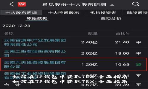 如何在TP钱包中获取TRX：全面指南  
如何在TP钱包中获取TRX：全面指南